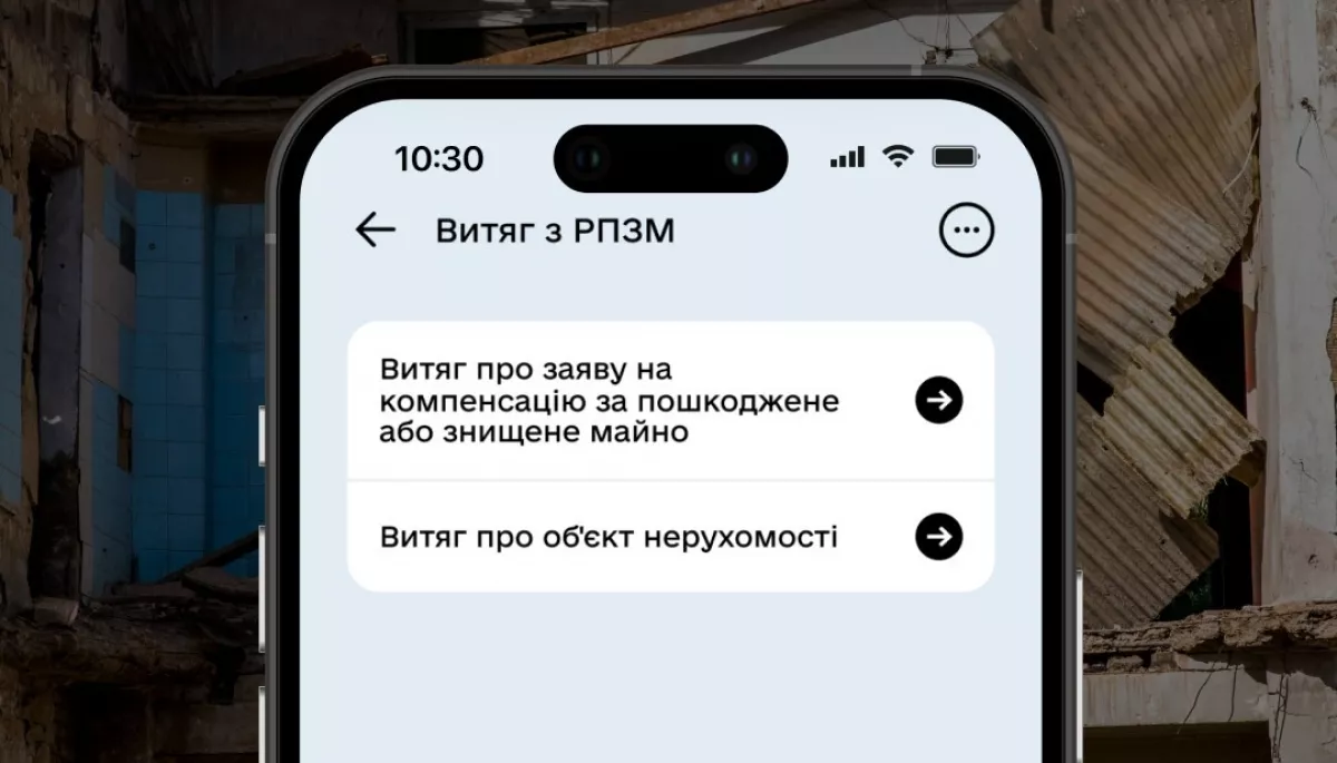 У "Дії" тепер можна отримати витяг із реєстру пошкодженого та знищеного майна / Фото з відкритих джерел